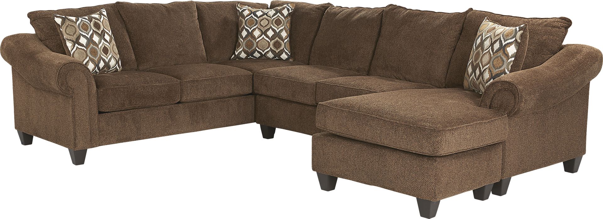 Harker Heights Chocolate 2 Pc Left Sectional - Image 1