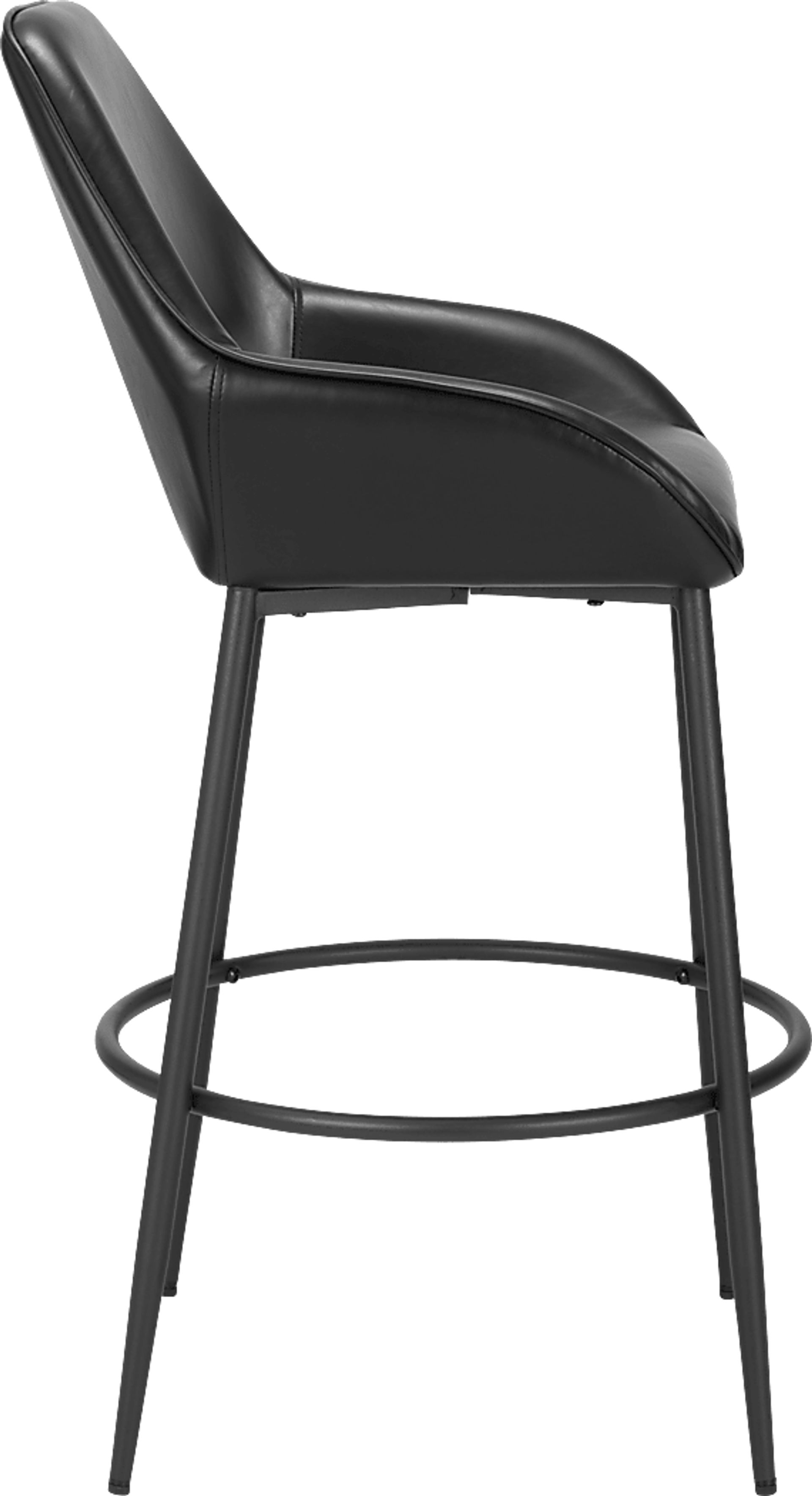 Harlan Black Barstool, Set of 2 - Image 7