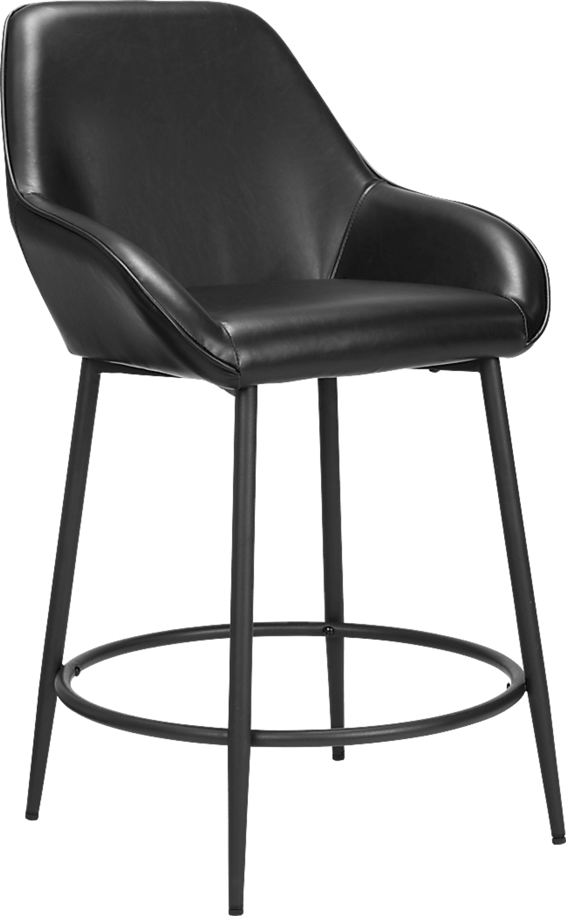 Harlan Black Counter Height Stool, Set of 2 - Image 3
