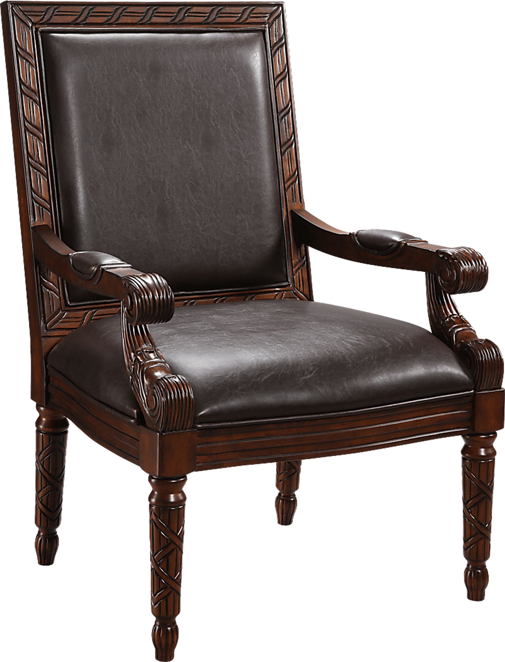Harlan Brown Accent Chair - Image 1