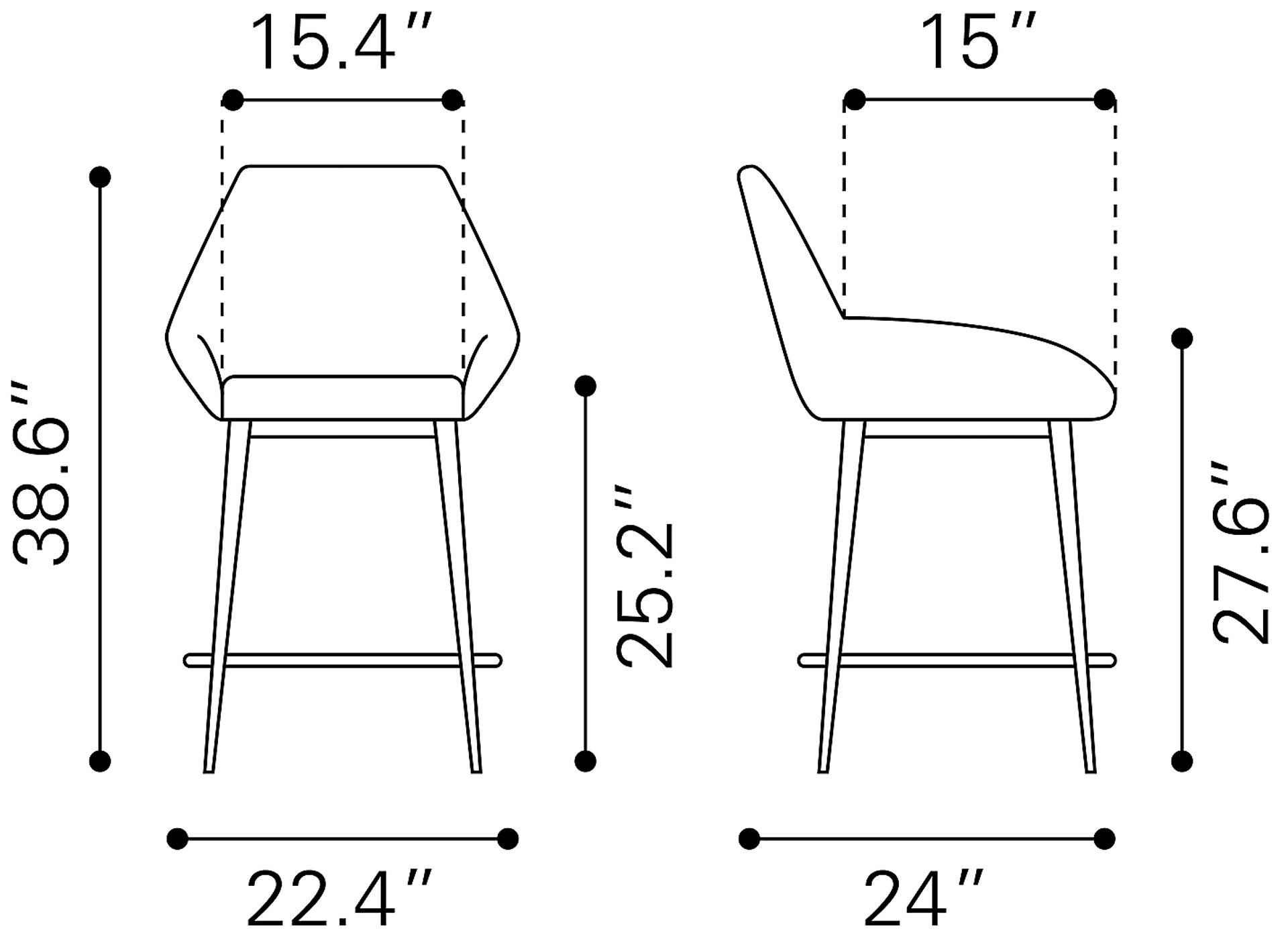 Harlan Gray Counter Height Stool, Set of 2 - Image 10