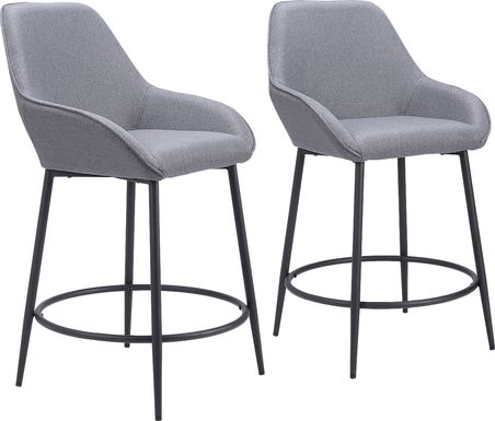 Harlan Gray Counter Height Stool, Set of 2