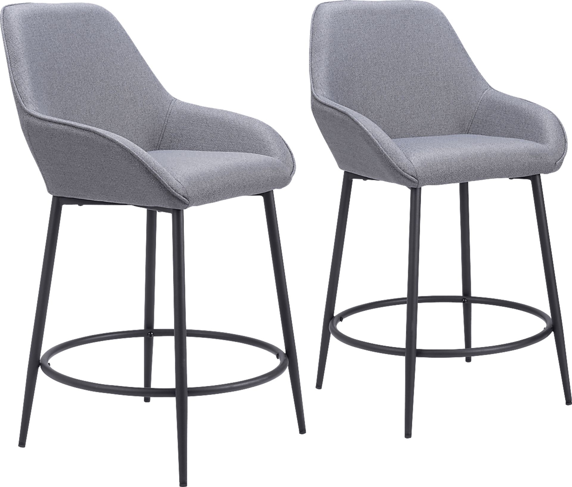 Harlan Gray Counter Height Stool, Set of 2 - Image 1