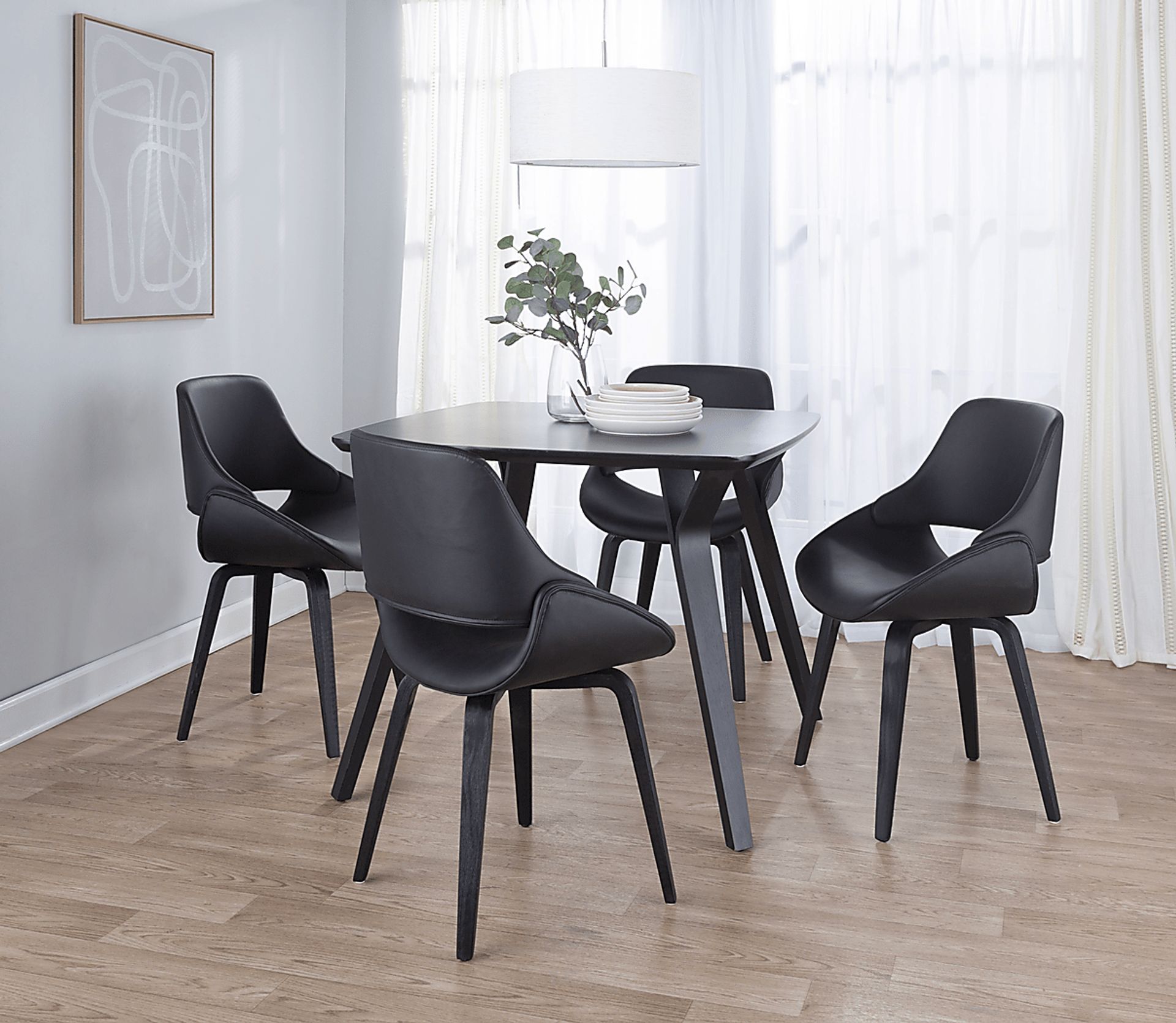 Harless II Black Side Chair, Set of 2 - Image 2