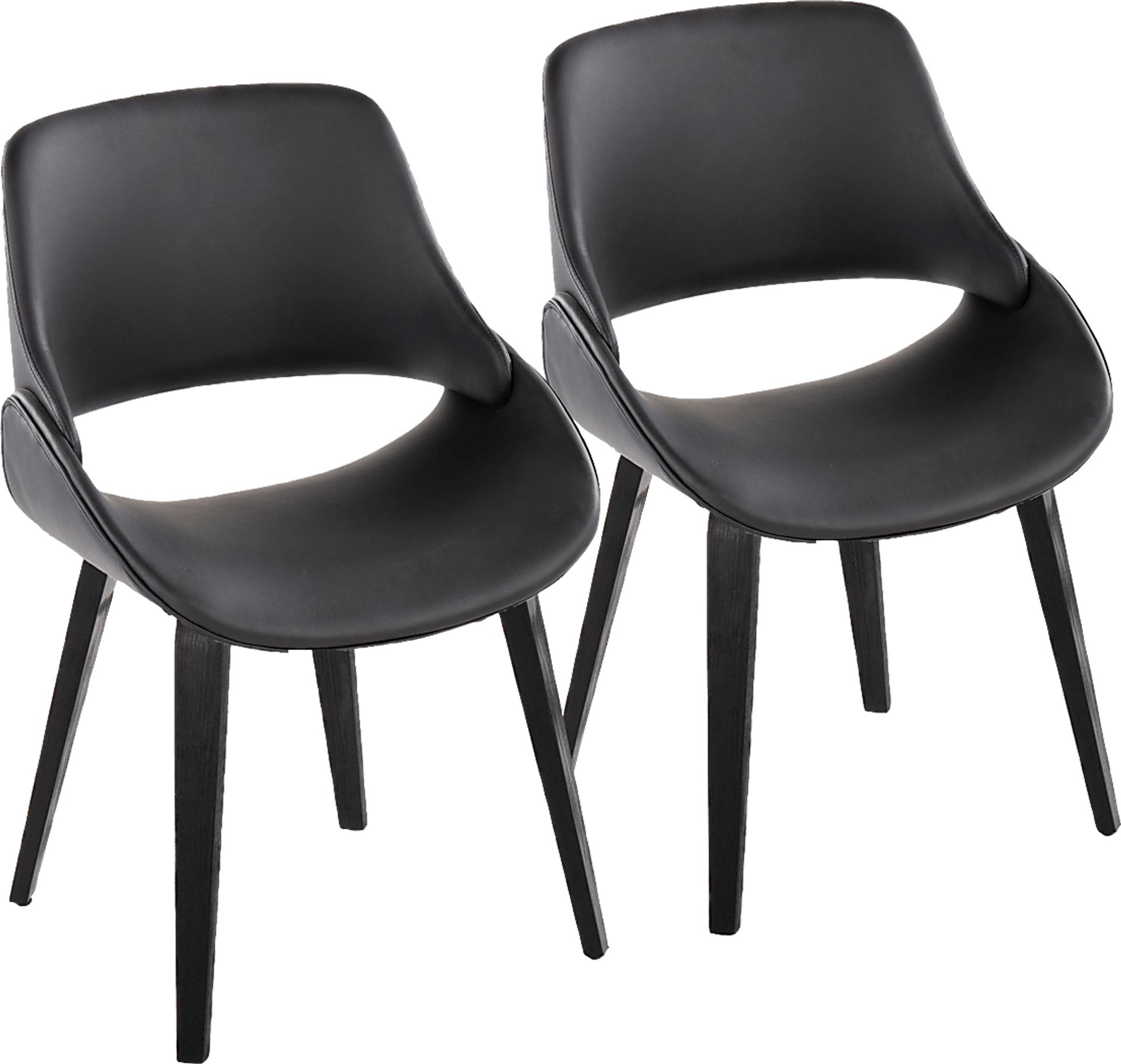Harless II Black Side Chair, Set of 2 - Image 1