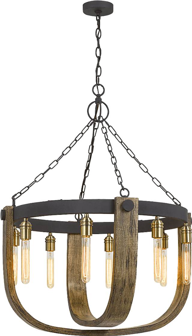 Harlingen Circle Oak Chandelier - Thumbnail - Image 2
