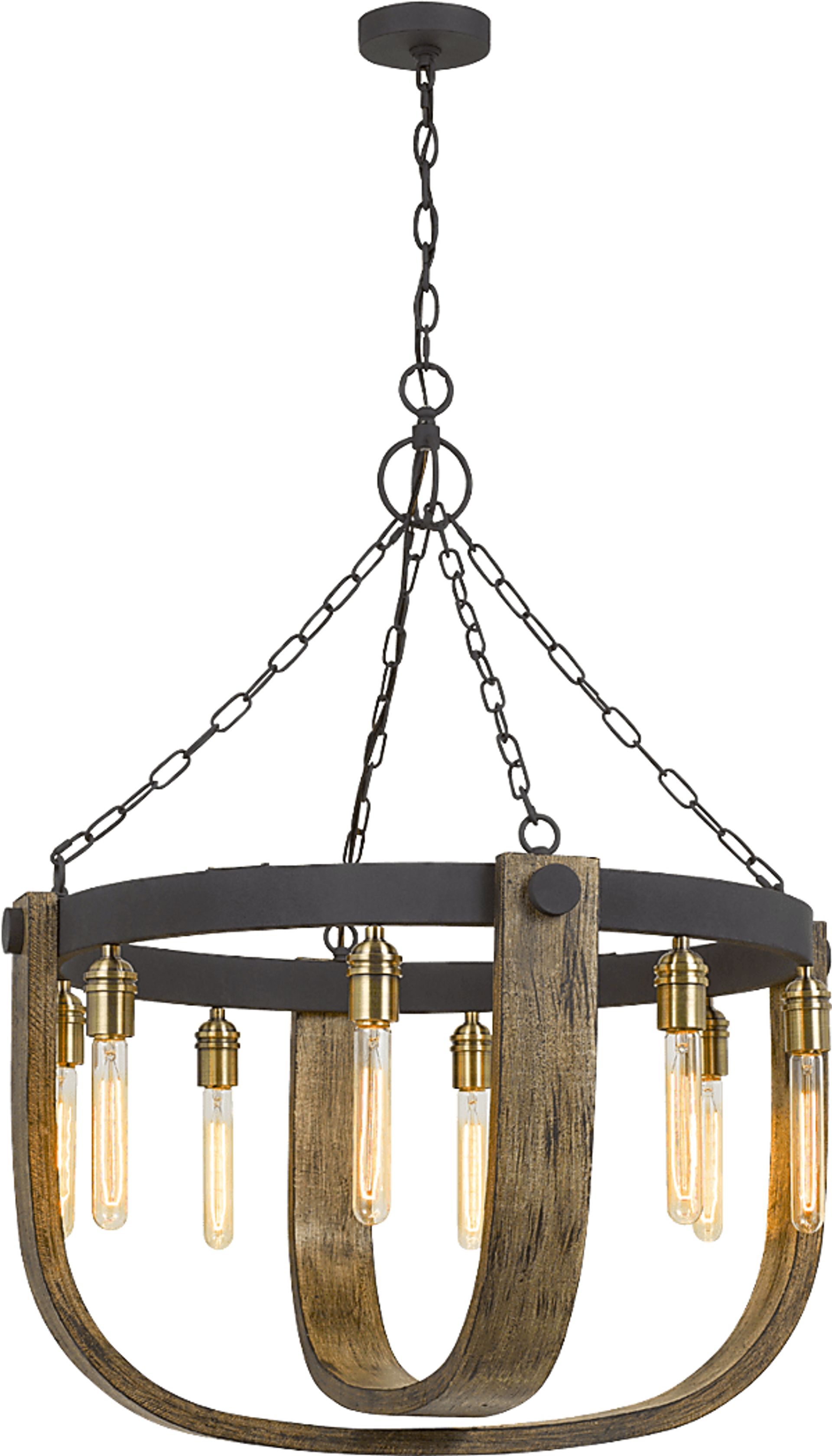 Harlingen Circle Oak Chandelier - Image 2