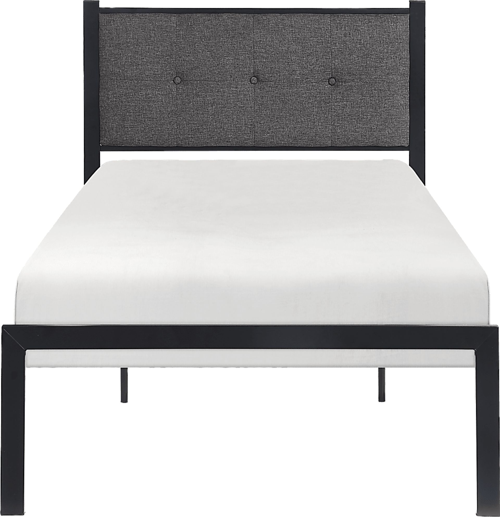 Harllan Gray Twin Platform Bed - Image 4