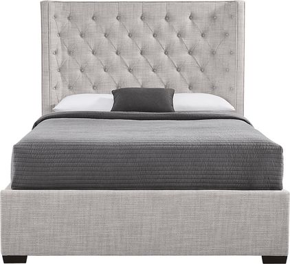 Harlow Hill Light Gray 3 Pc Queen Upholstered Bed