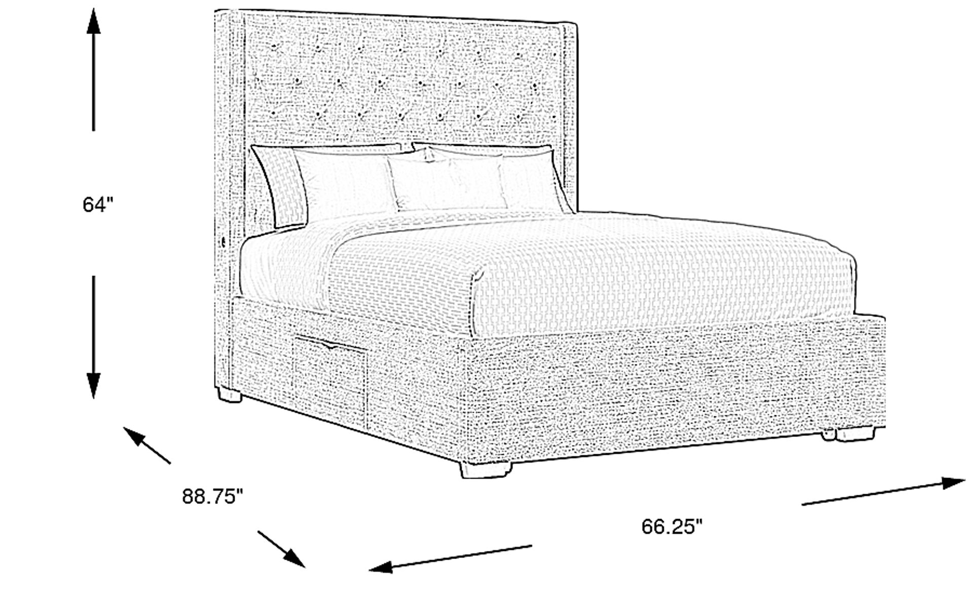 Dimension Image. Please refer to the Dimension Tab on this page for dimension details.