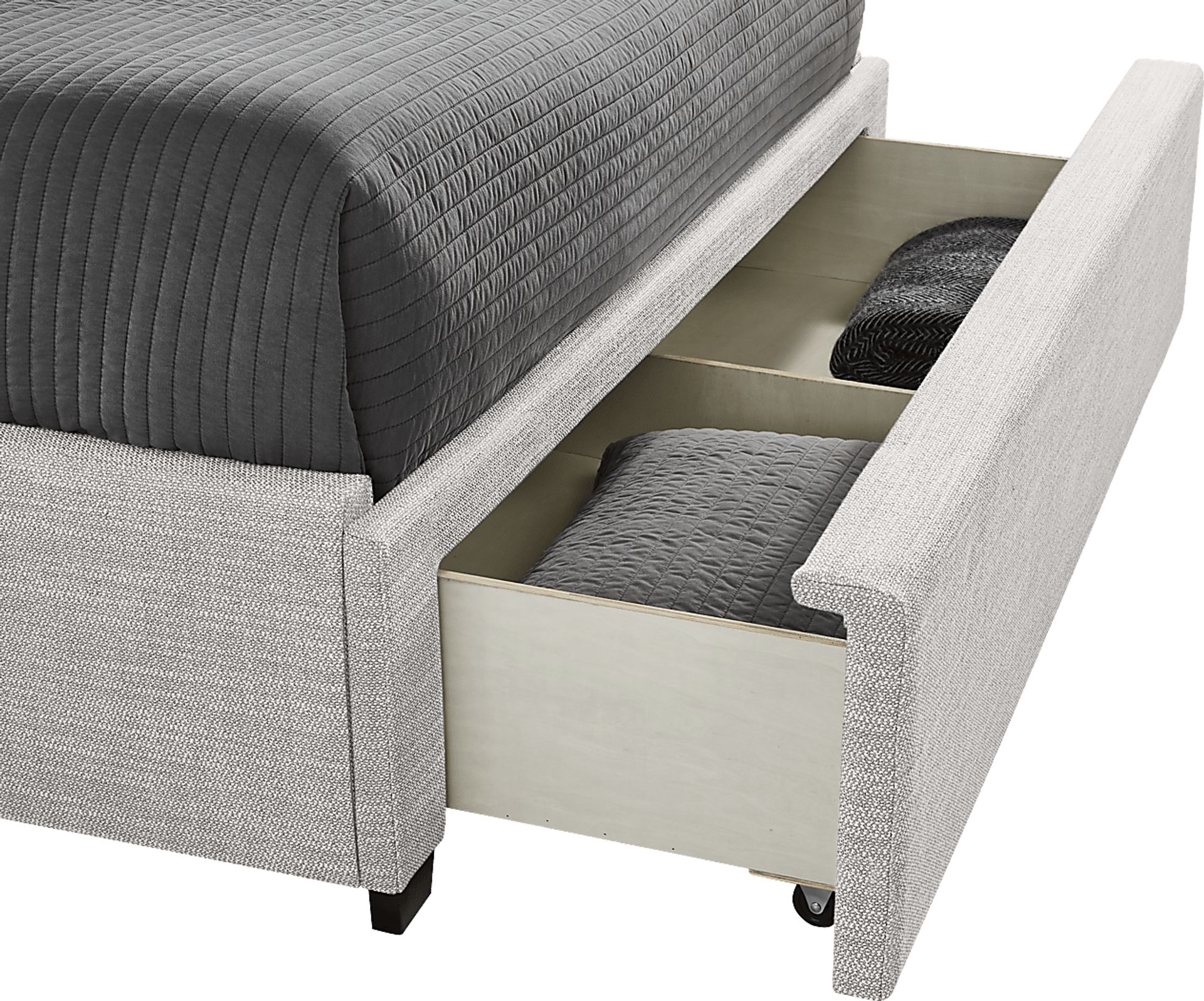 Harlow Hill Light Gray 3 Pc King Upholstered Storage Bed - Image 7