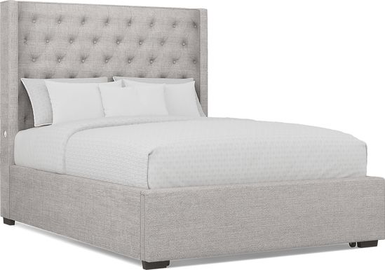 Harlow Hill Light Gray 3 Pc King Upholstered Storage Bed