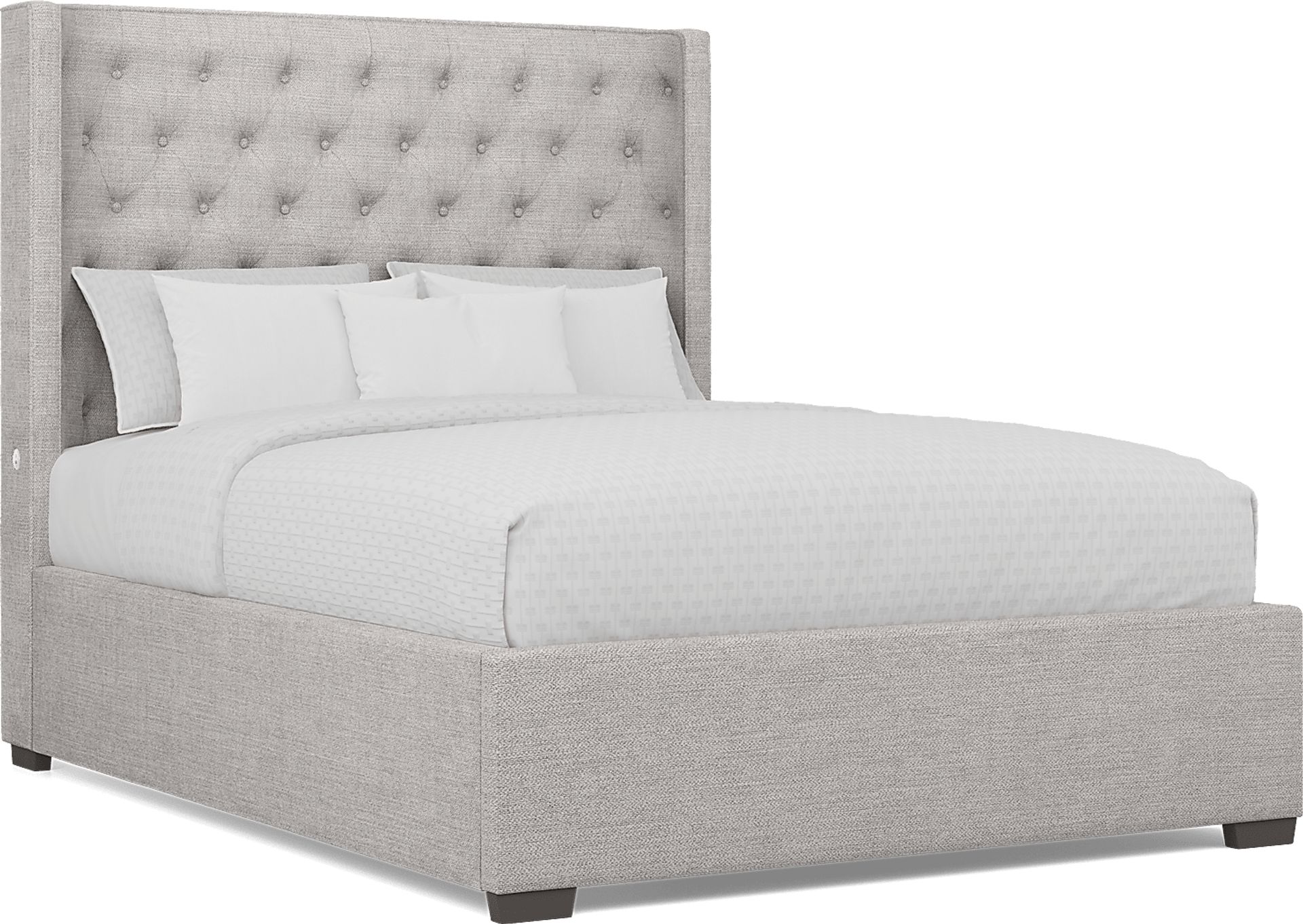 Harlow Hill Light Gray 3 Pc Queen Upholstered Bed - Image 1