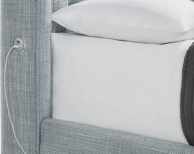 Harlow Hill Seafoam 3 Pc King Upholstered Storage Bed - Thumbnail - Image 3