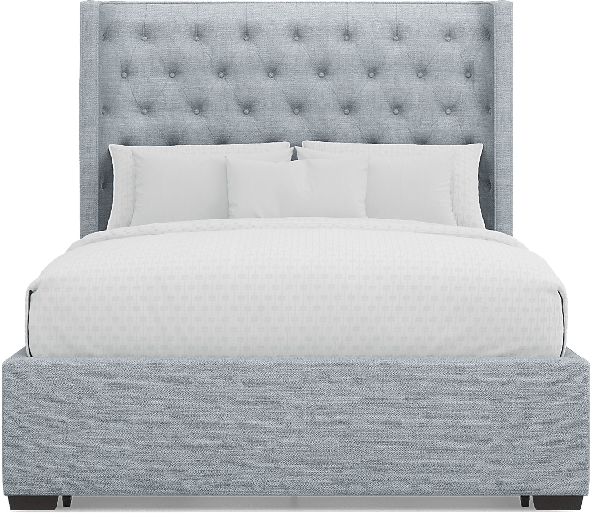 Harlow Hill Seafoam 3 Pc Queen Upholstered Storage Bed - Image 2