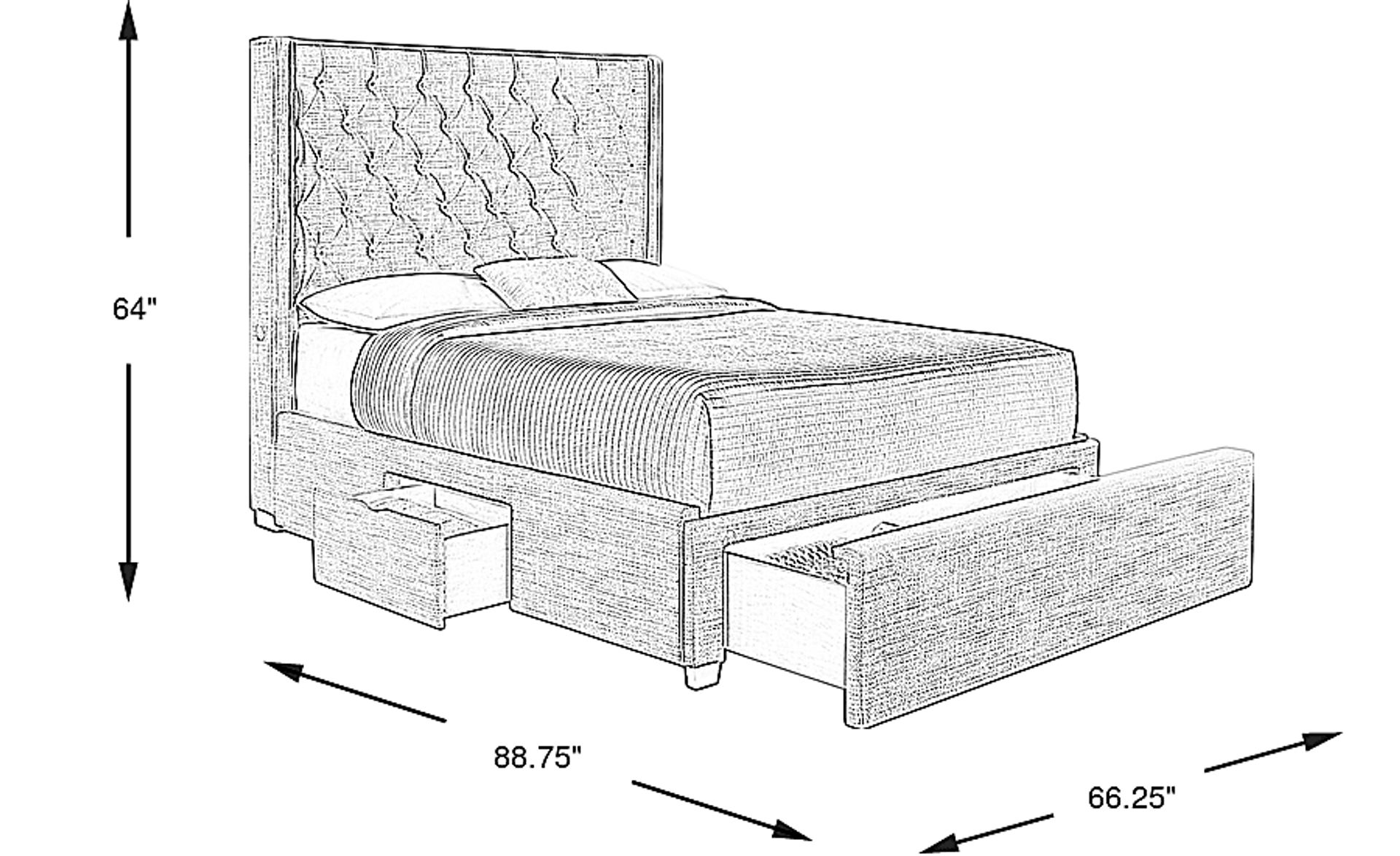 Dimension Image. Please refer to the Dimension Tab on this page for dimension details.