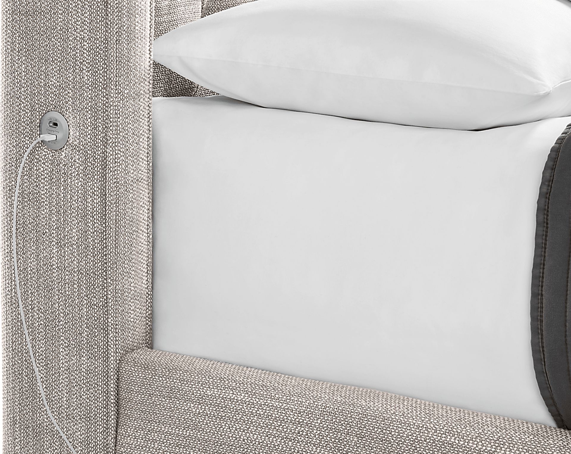 Harlow Hill Taupe 3 Pc King Upholstered Bed - Image 4