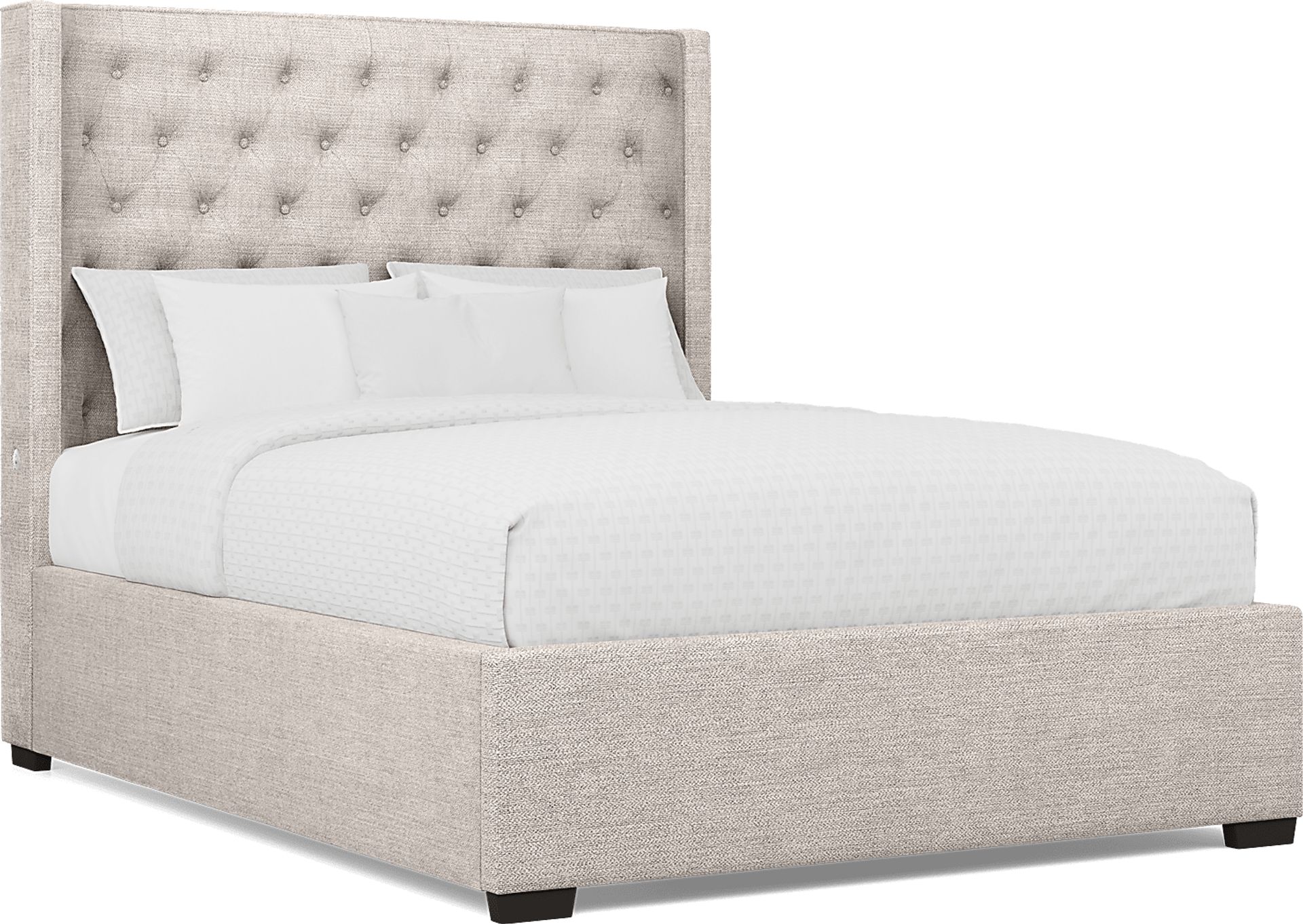 Harlow Hill Taupe 3 Pc Queen Upholstered Bed - Image 1