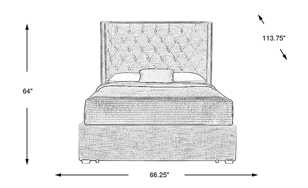 Harlow Hill Taupe 3 Pc Queen Upholstered Storage Bed