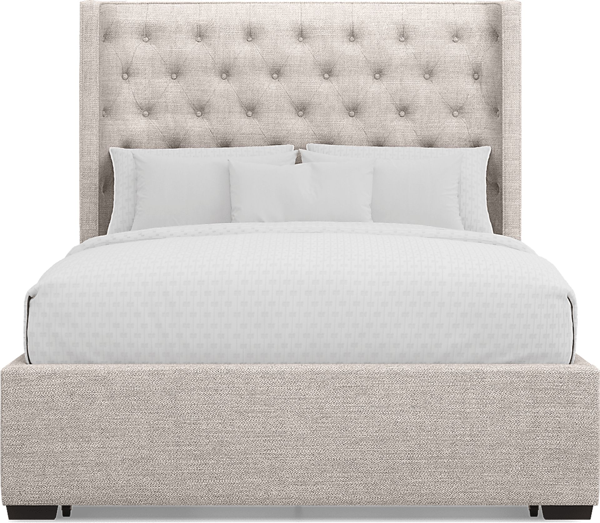Kailey Park Light Oak 5 Pc Bedroom With Harlow Hill Taupe King Upholstered Storage Bed - Image 3