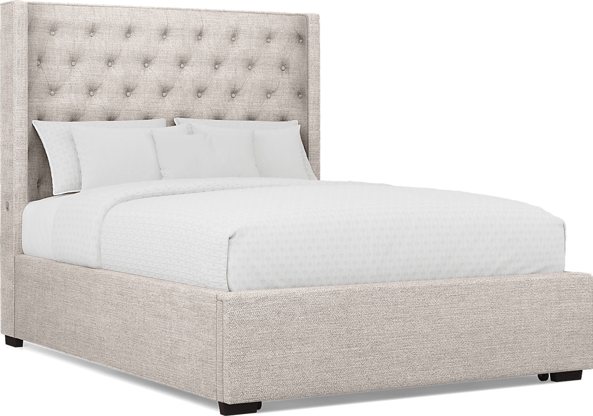 Harlow Hill Taupe 3 Pc Queen Upholstered Storage Bed - Image 1