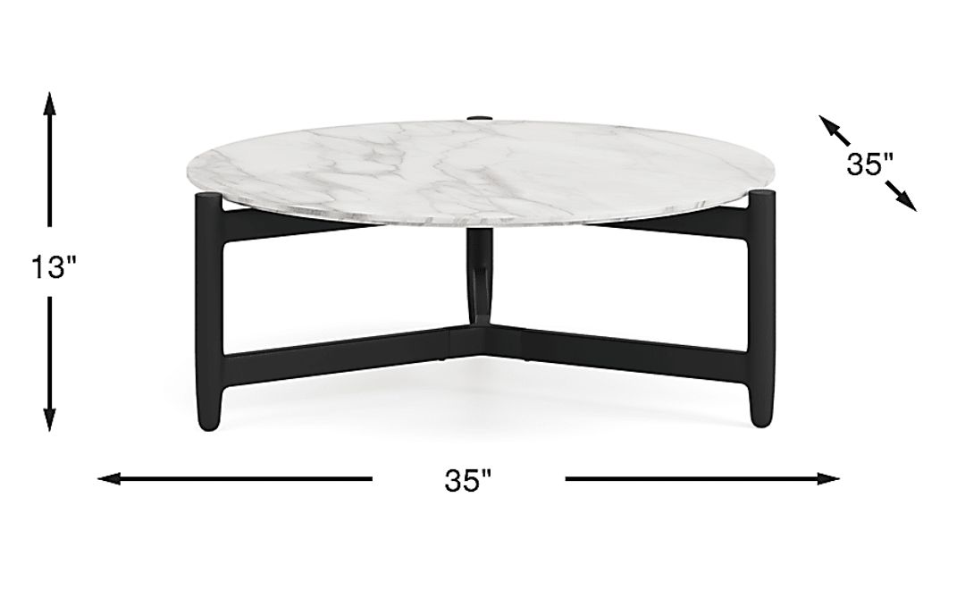 Harlowe Black Large Nesting Outdoor Cocktail Table
