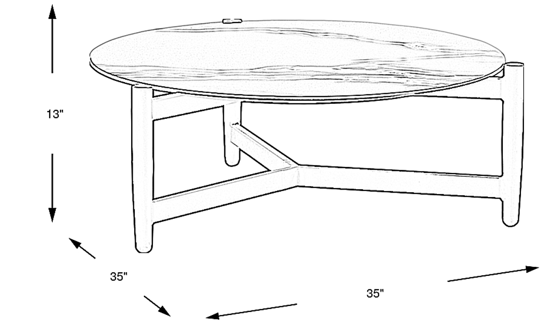 Harlowe Black Large Nesting Outdoor Cocktail Table
