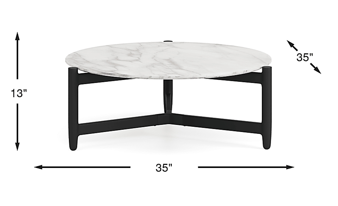Harlowe Black Large Nesting Outdoor Cocktail Table