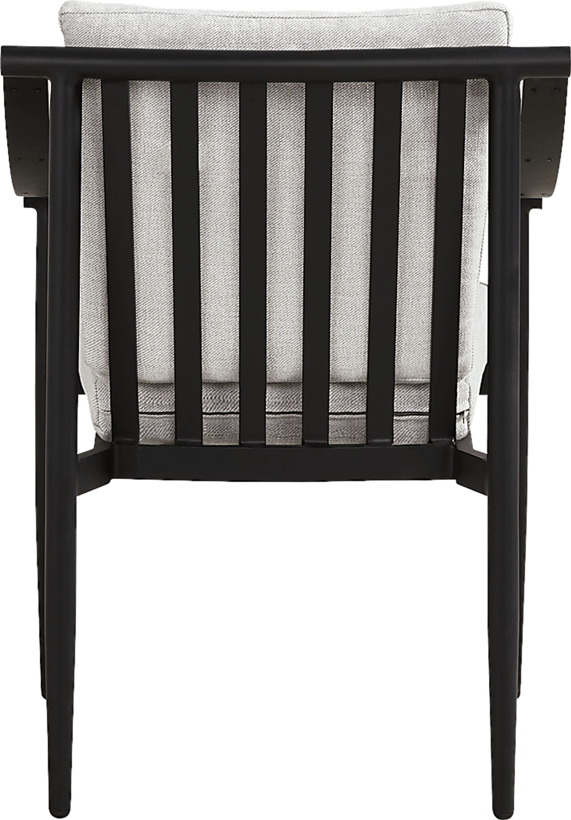 Harlowe Black Outdoor Arm Chair with Dove Cushions - Image 4