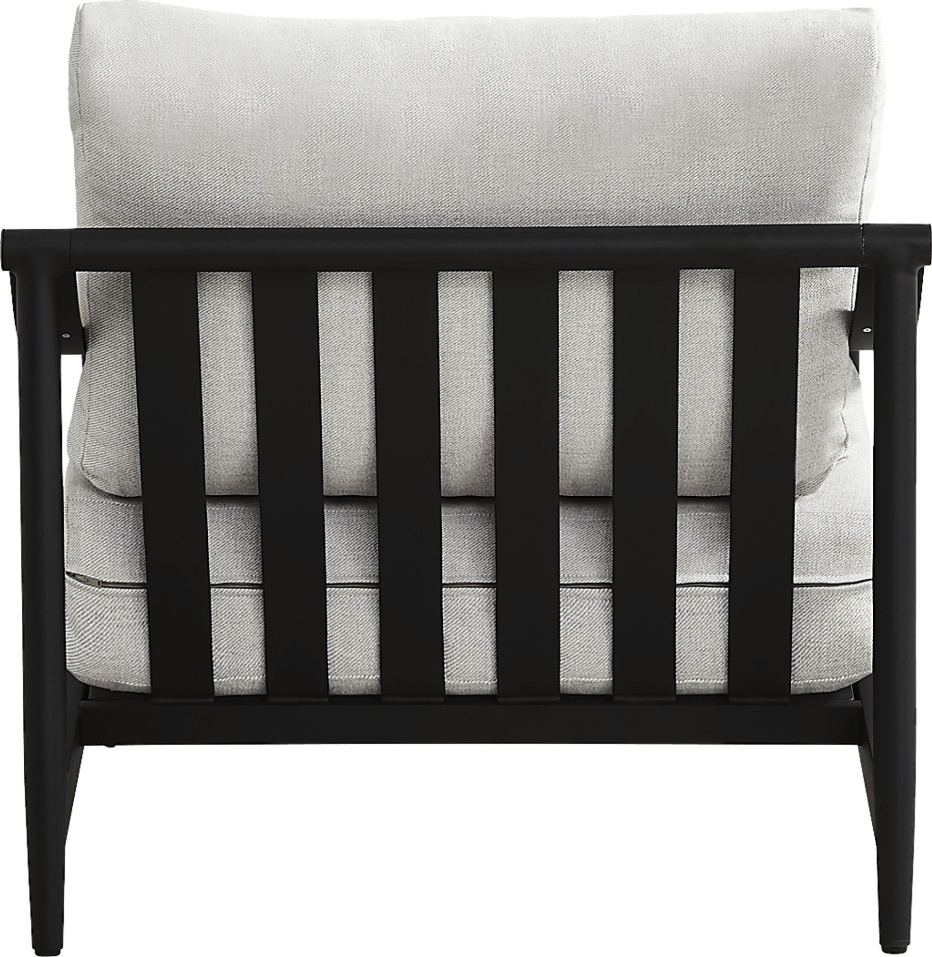 Harlowe Black 5 Pc Outdoor Chat Set with Dove Cushions - Image 4