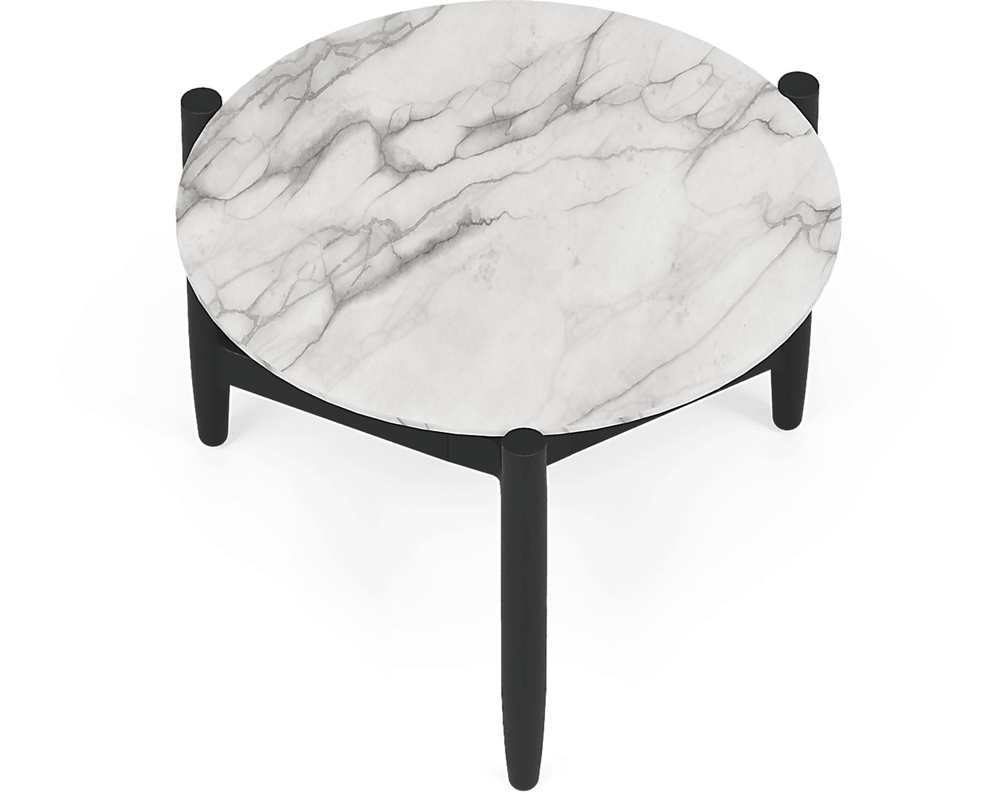 Harlowe Black 5 Pc Outdoor Seating Set with White Cushions - Image 9