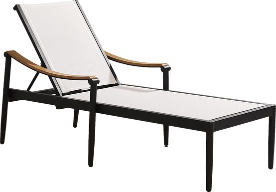 Harlowe Black Outdoor Sling Chaise