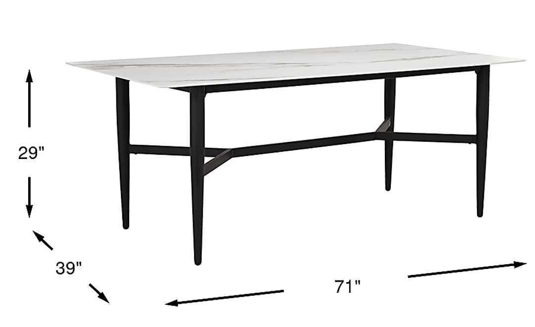 Harlowe Black Rectangle Outdoor Dining Table