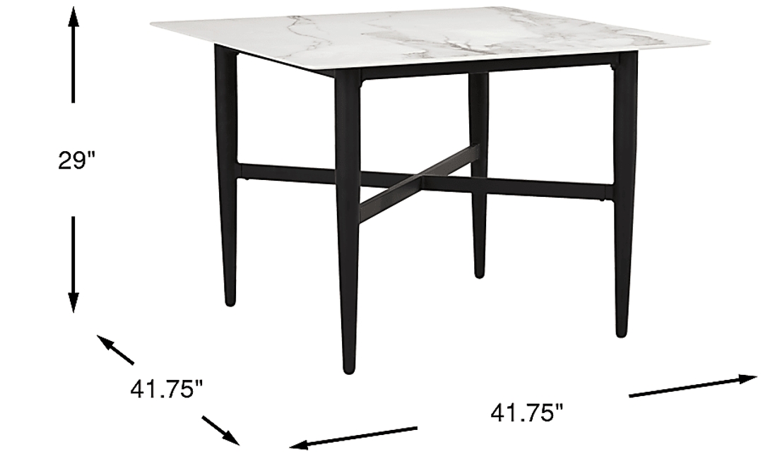 Harlowe Black Square Outdoor Dining Table