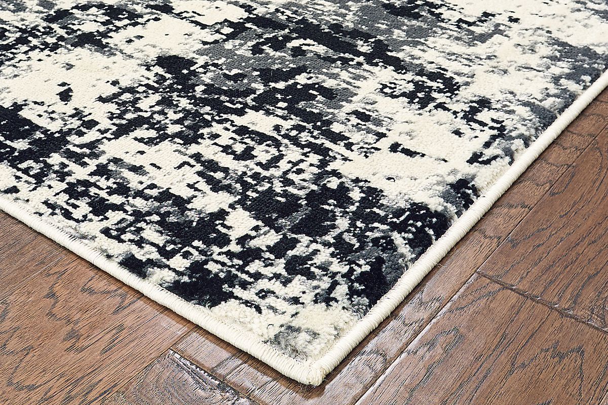 Harlowens Black Rug | Rooms to Go