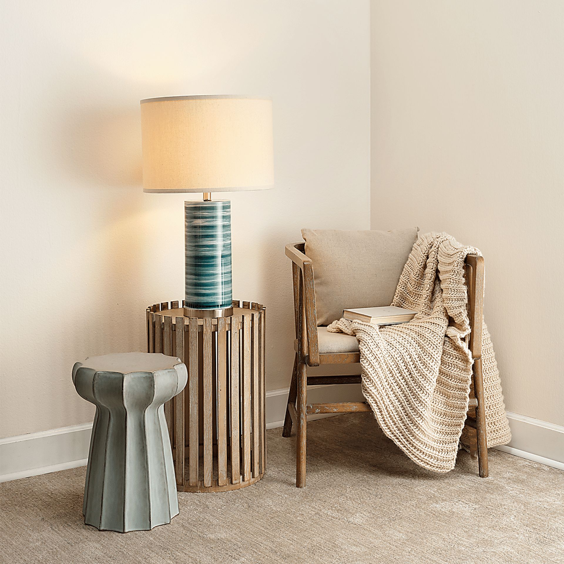 Harman Lane Turquoise Lamp - Image 2