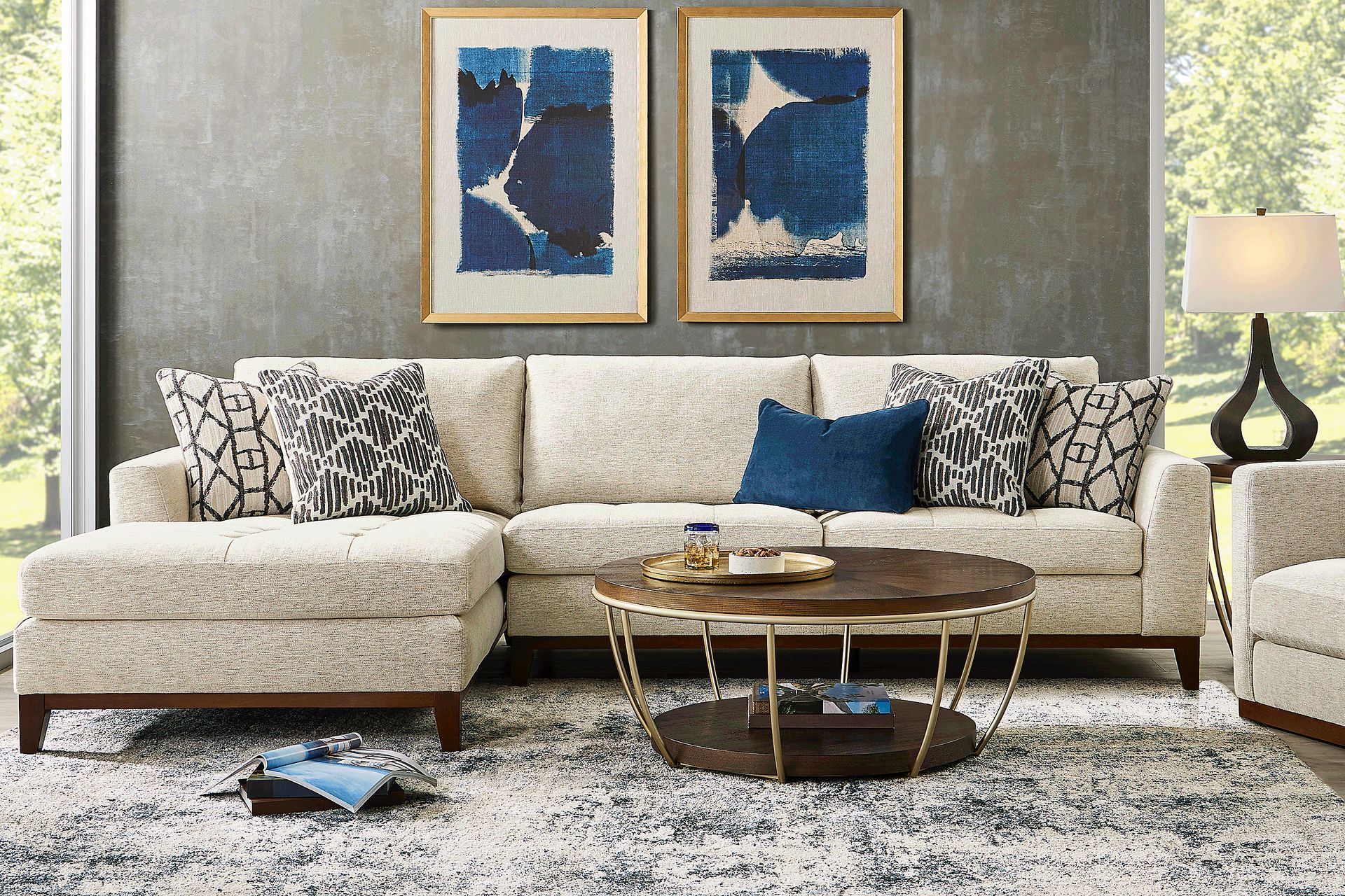Harmon Beige 2 Pc Sectional - Image 2