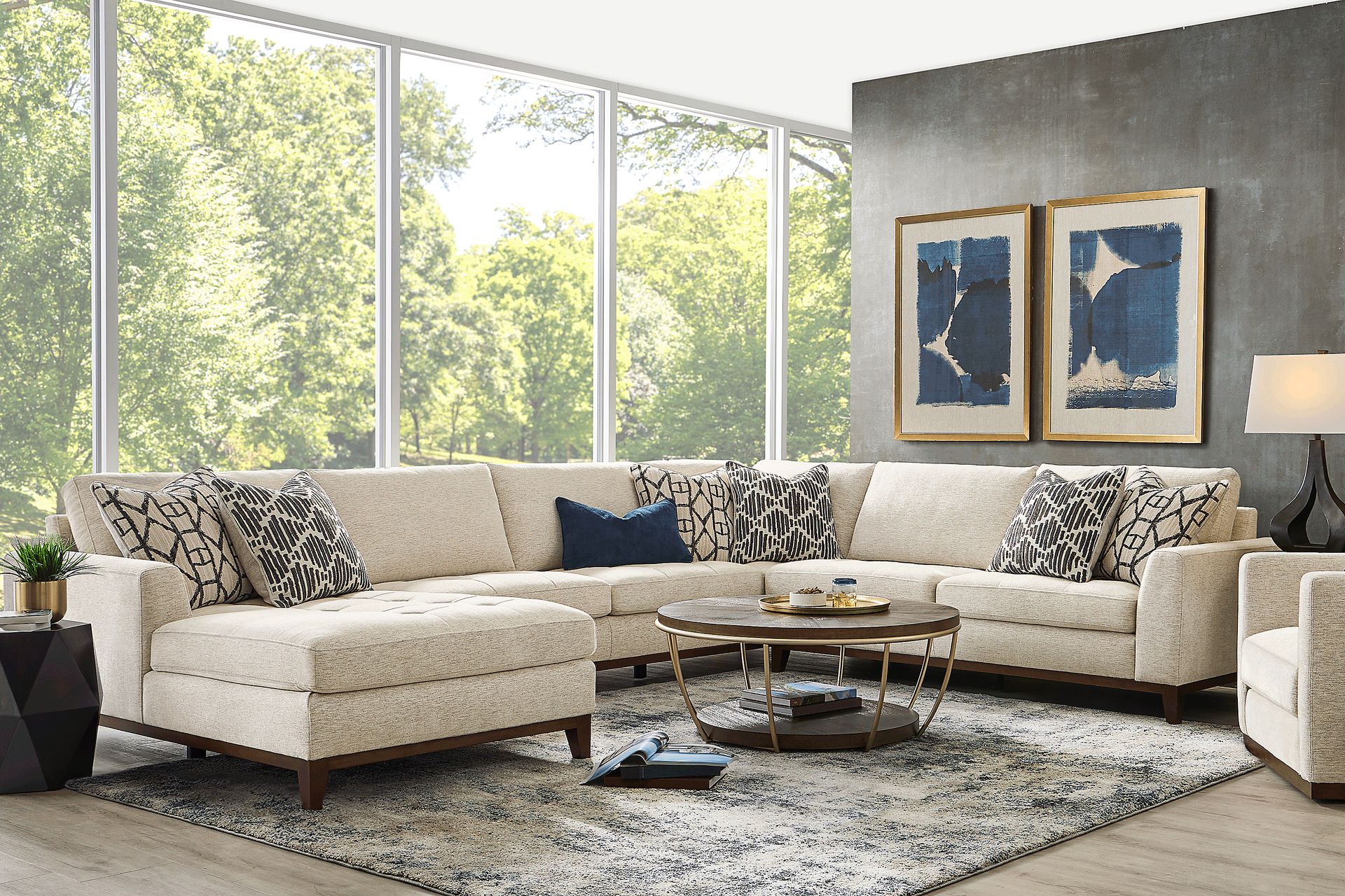 Harmon Beige 3 Pc Sectional - Image 2