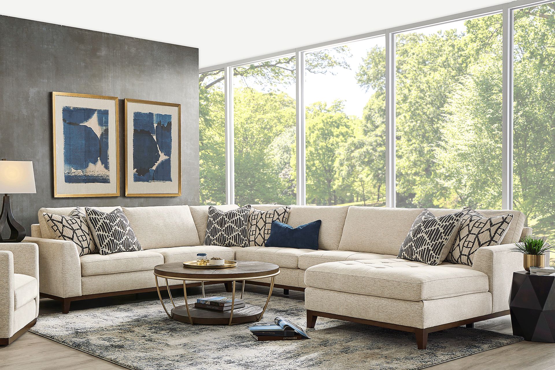 Harmon Beige 3 Pc Sectional - Image 2
