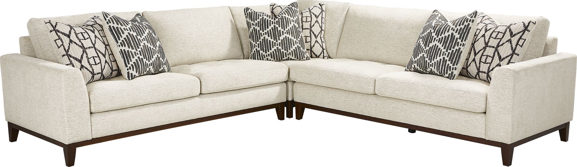 Harmon Beige 3 Pc Sectional - Image 1