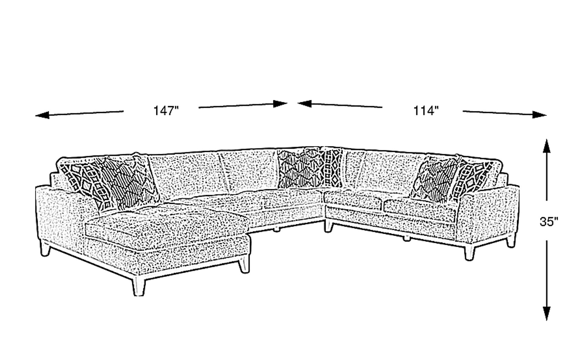 Dimension Image. Please refer to the Dimension Tab on this page for dimension details.