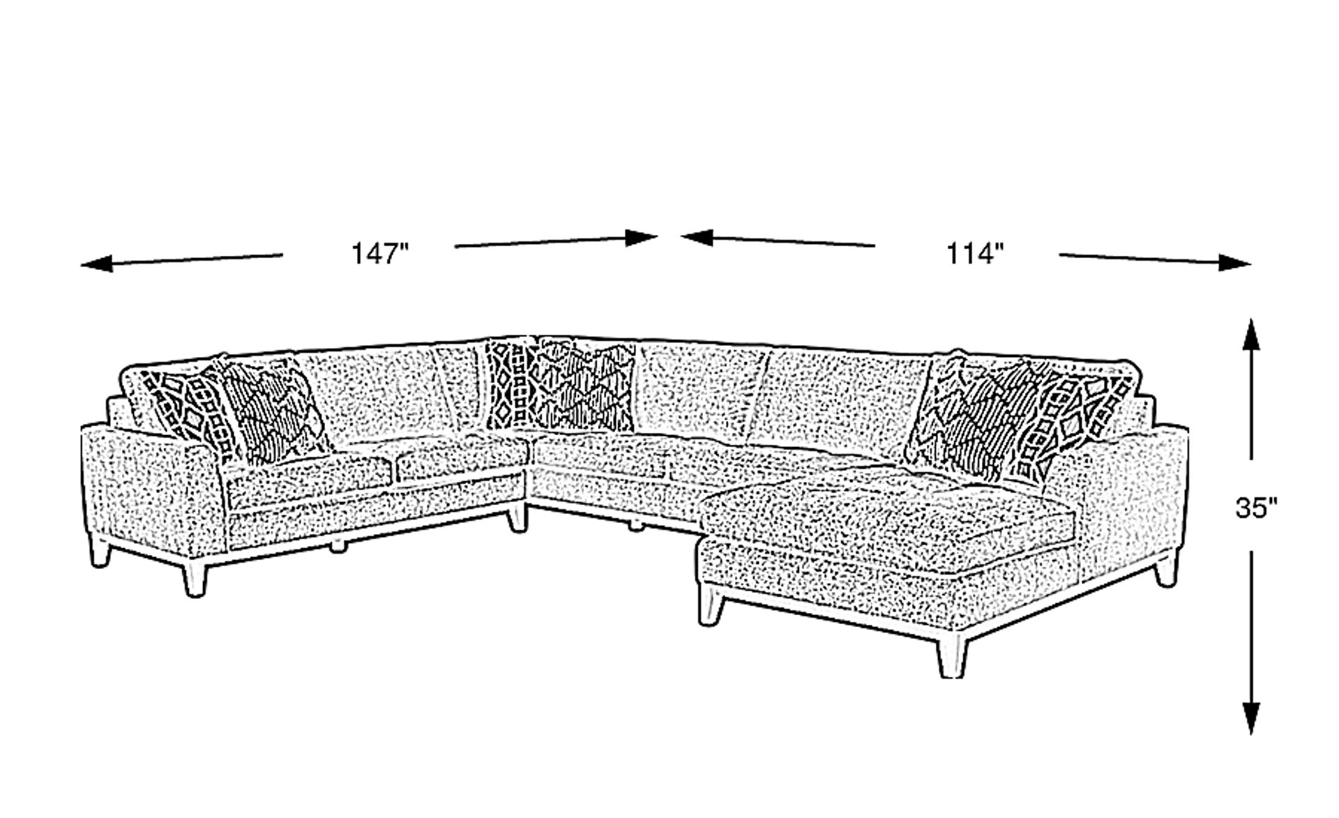 Dimension Image. Please refer to the Dimension Tab on this page for dimension details.