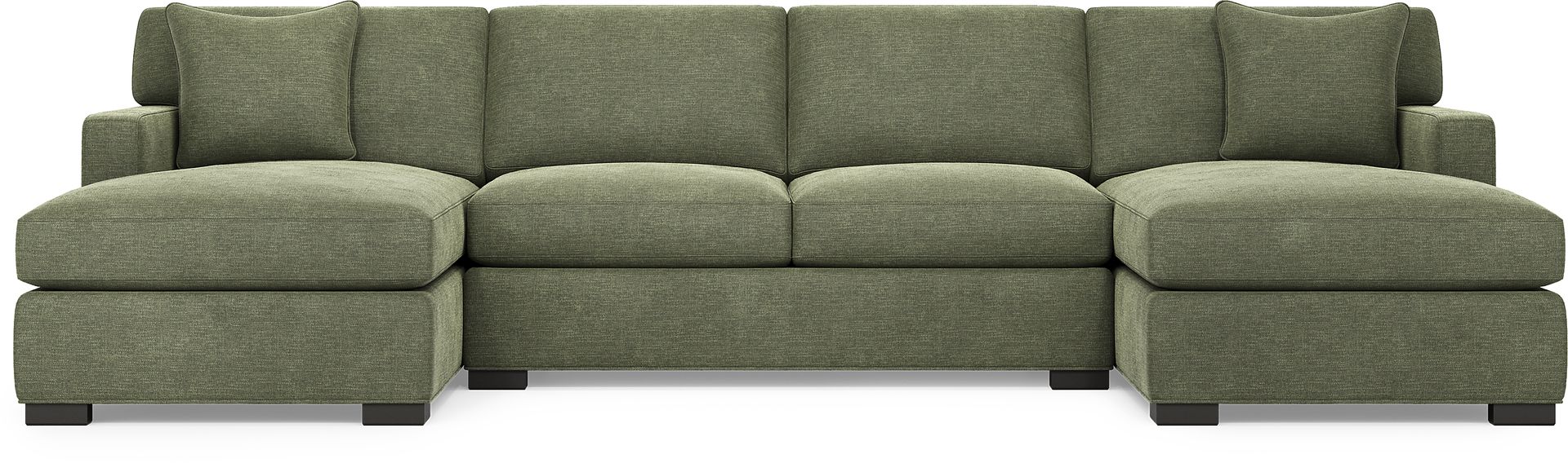 Harmonie Avocado 3 Pc Gel Foam Sleeper Sectional - Image 4