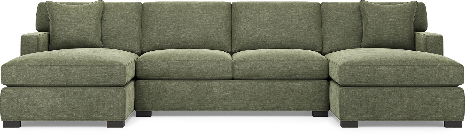 Harmonie Avocado 3 Pc Gel Foam Sleeper Sectional - Image 4