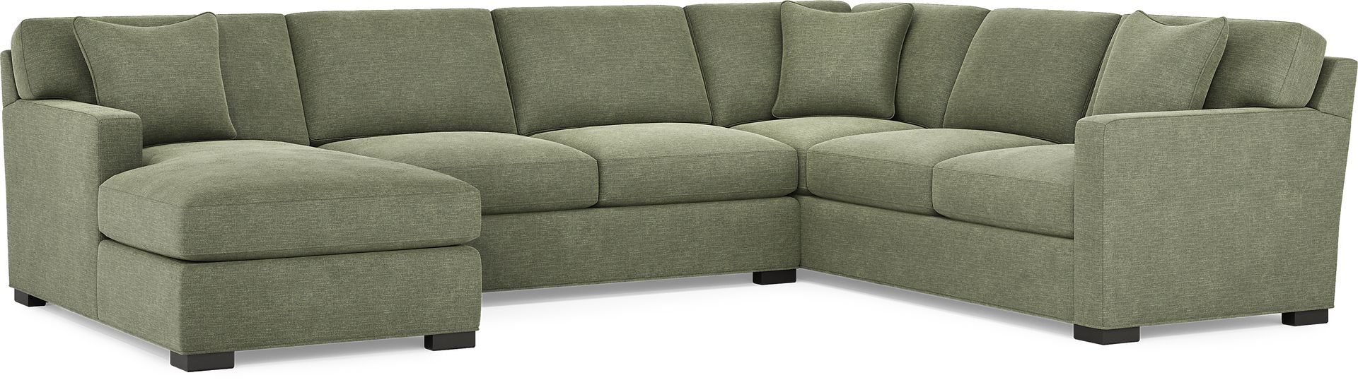 Harmonie Avocado 3 Pc Gel Foam Sleeper Sectional - Image 1
