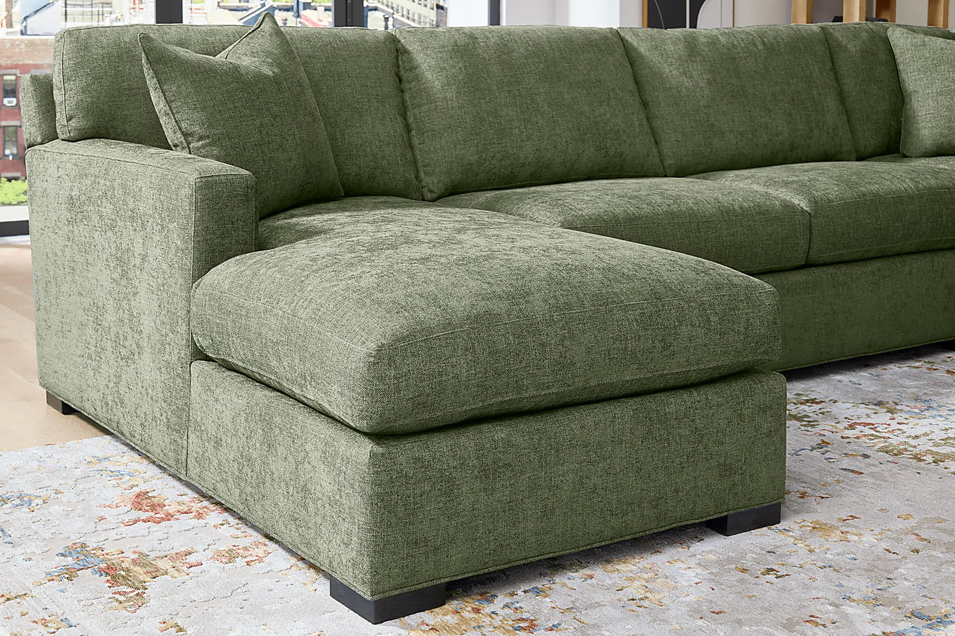 Harmonie Avocado 3 Pc Sleeper Sectional - Image 7