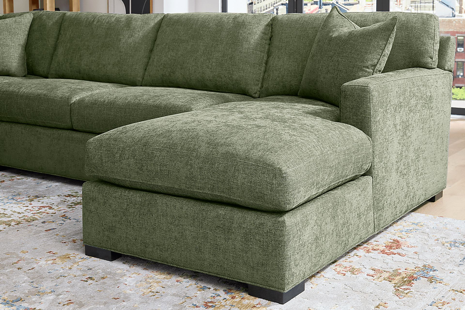 Harmonie Avocado 3 Pc Sleeper Sectional - Image 7