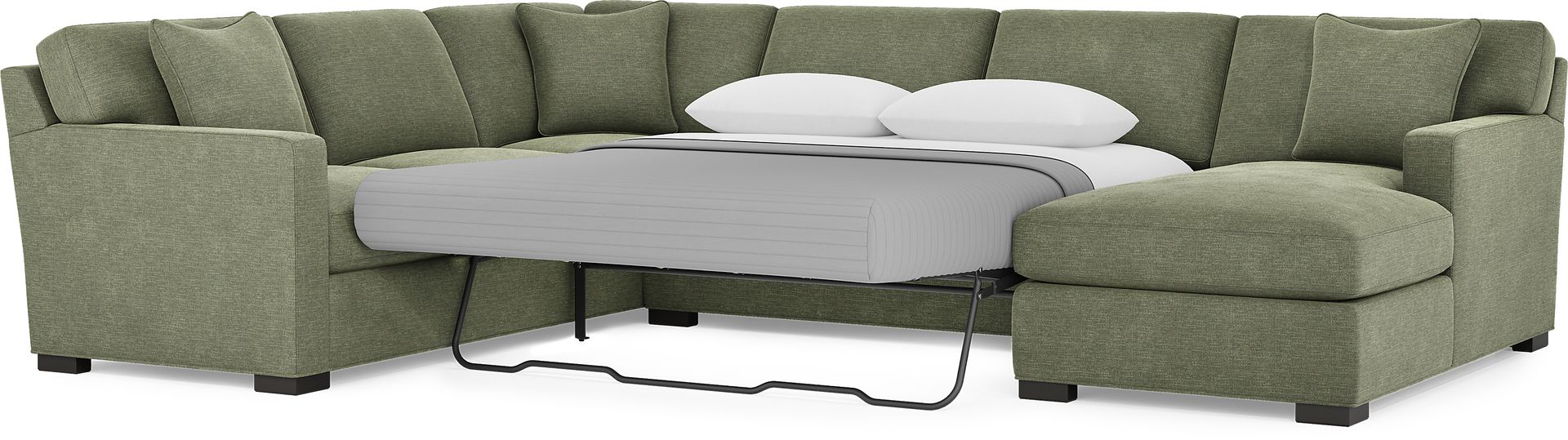 Harmonie Avocado 3 Pc Sleeper Sectional - Image 3