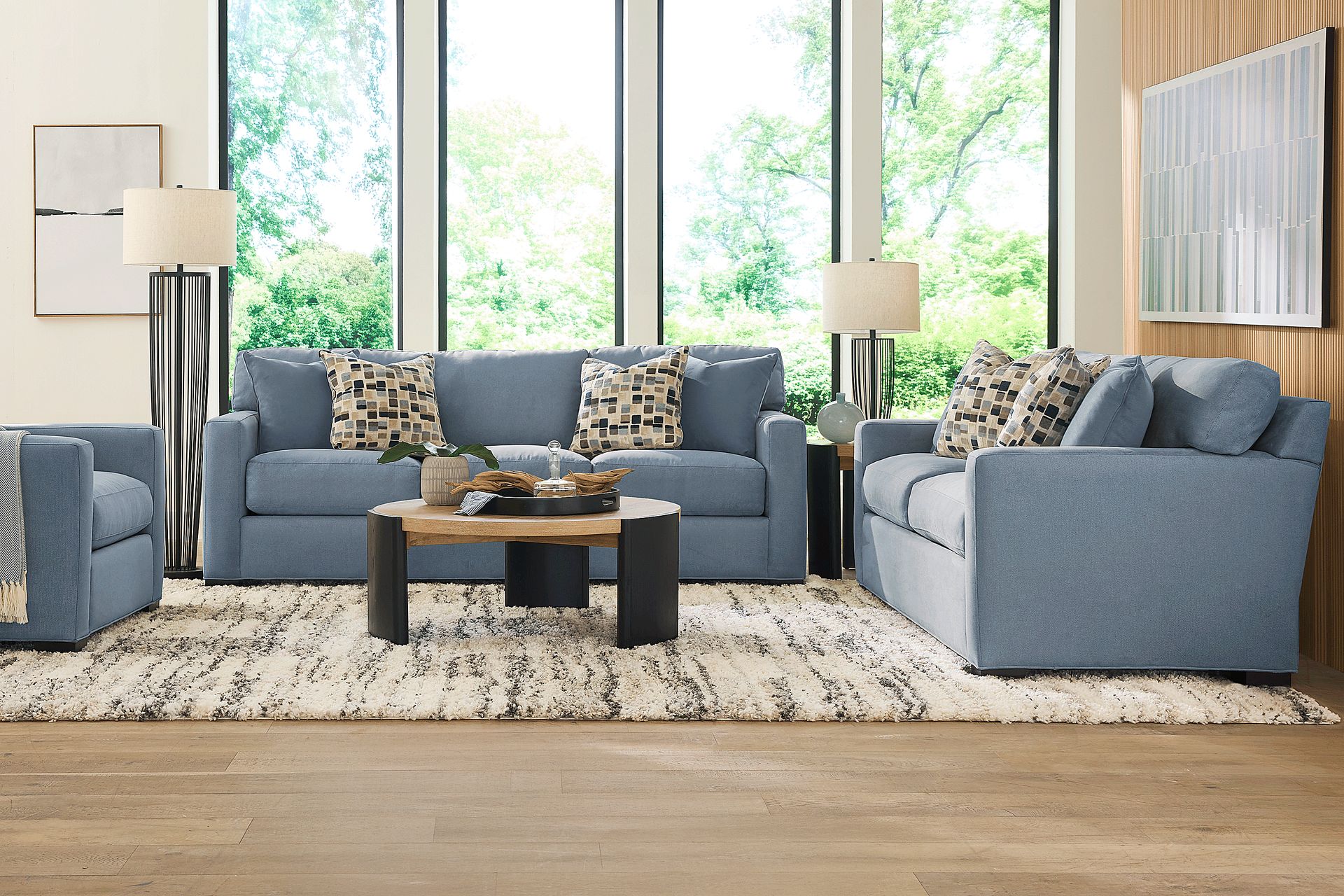 Harmonie Blue 2 Pc Living Room - Image 1