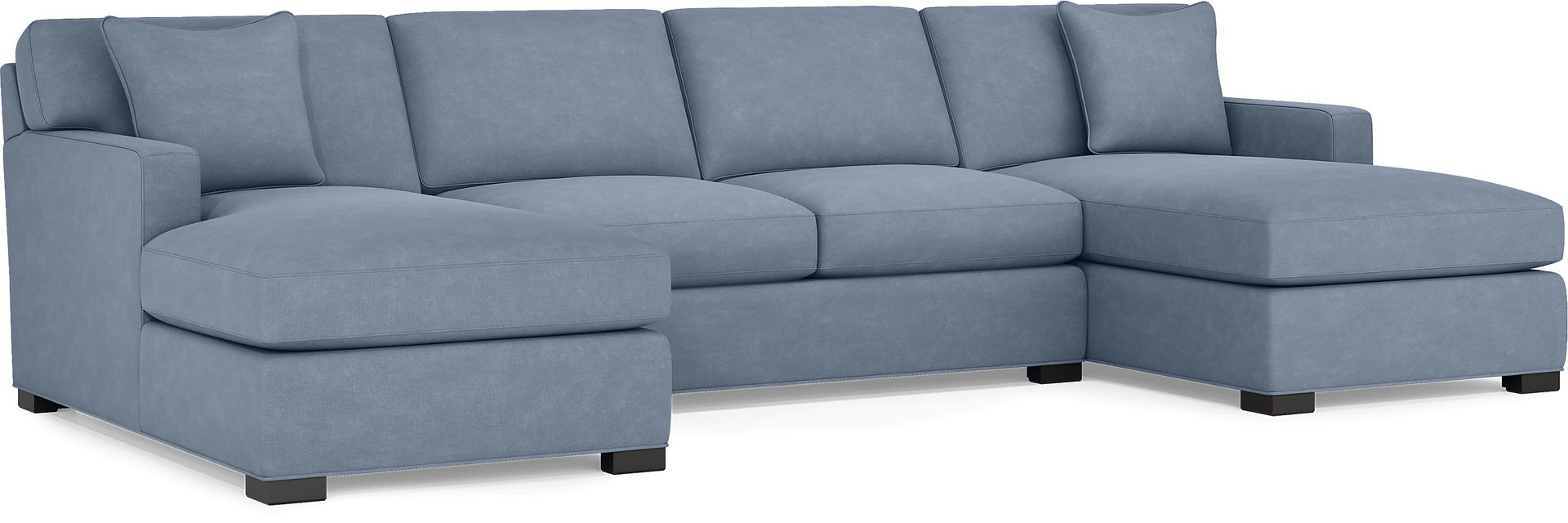 Harmonie Blue 3 Pc Gel Foam Sleeper Sectional - Image 1
